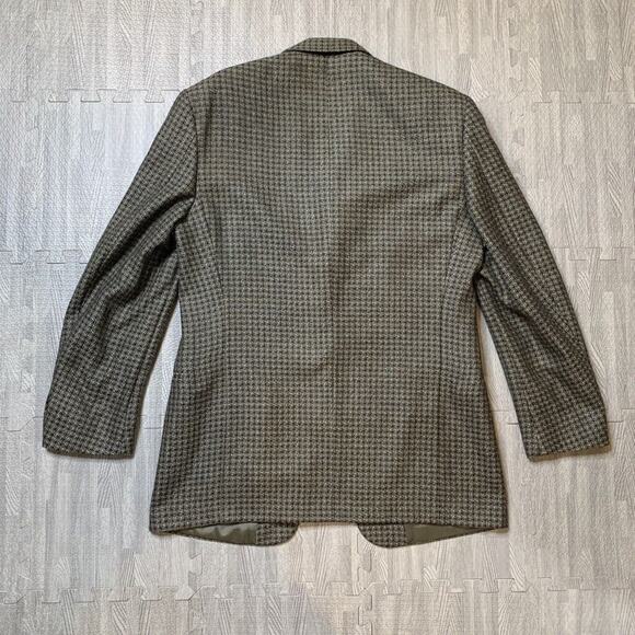 Vintage Jack Victor Blazer Mens 42 Olive Navy Silk Wool Blend One Button Notch - Picture 8 of 16